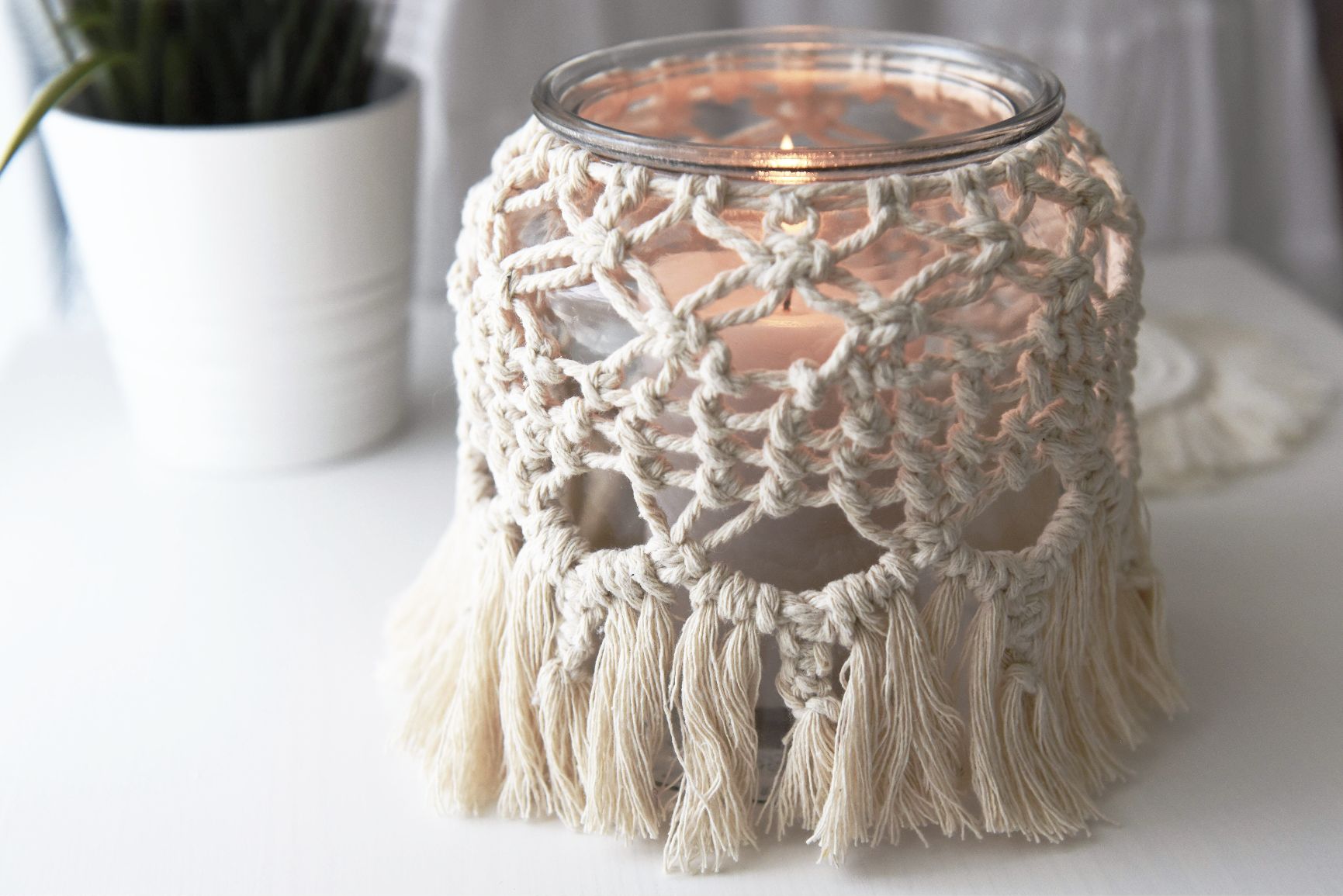 203 Macrame-Windlicht