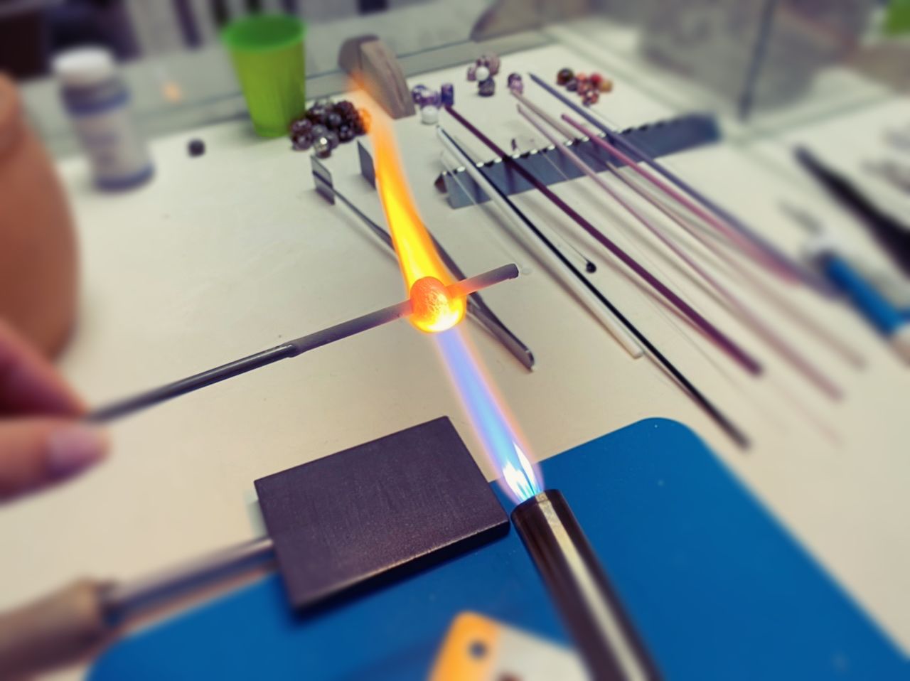 250 Glasperlen drehen