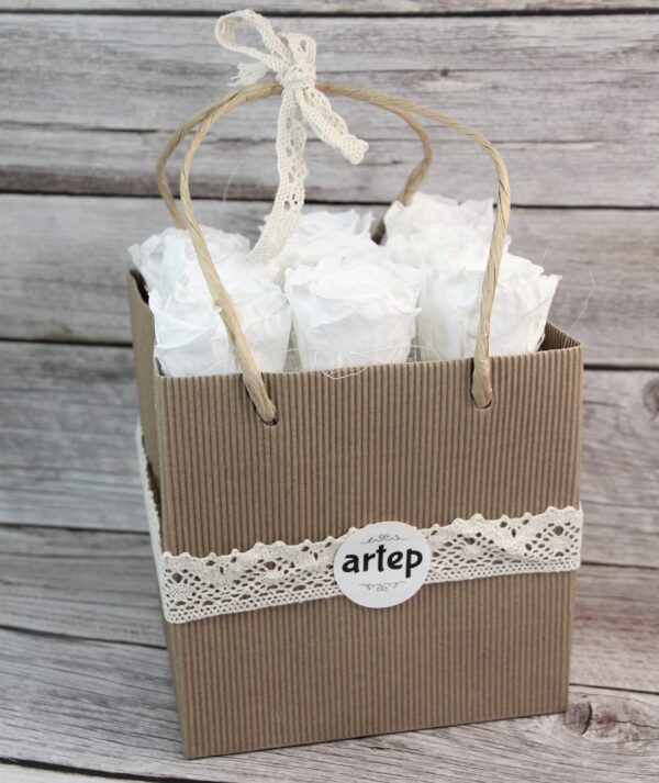 Flower-Bag / Rosenbox weiss