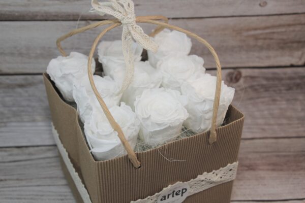 Flower-Bag / Rosenbox weiss – Bild 3