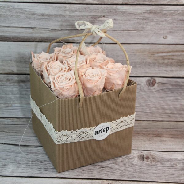 Flower-Bag / Rosenbox pfirsich – Bild 2