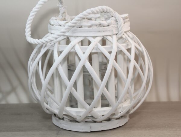 Windlicht boho weiss – Bild 2