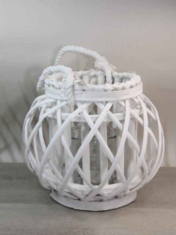 Windlicht boho weiss – Bild 3