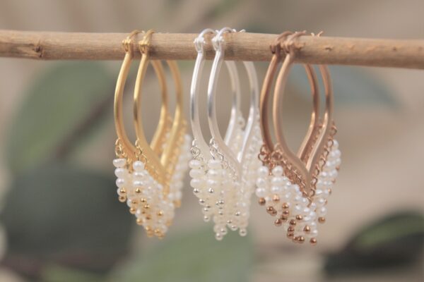 Ohrenringe Perlen Boho – Bild 3
