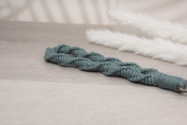 Macrame Schlüsselanhänger Spiral grün – Bild 2