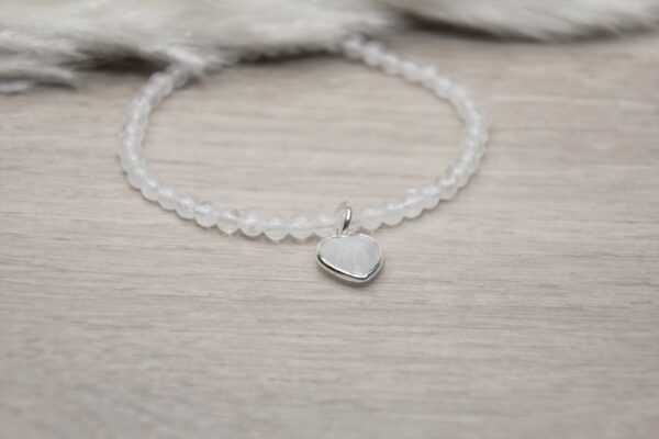 Armband Regenbogen Mondstein Herz – Bild 4