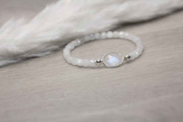 Armband Regenbogen Mondstein – Bild 3
