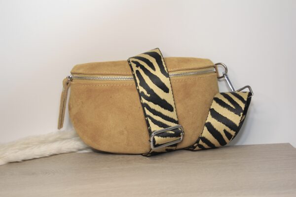 Bauchtasche Set Wildleder Senf