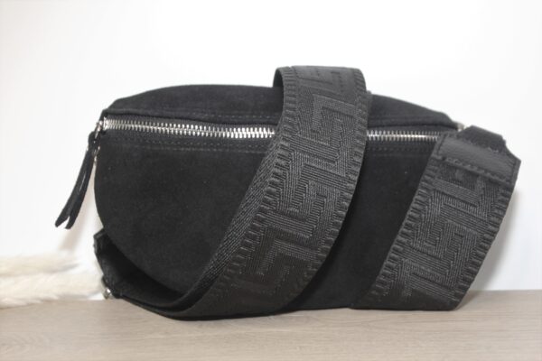 Bauchtasche Set Wildleder schwarz