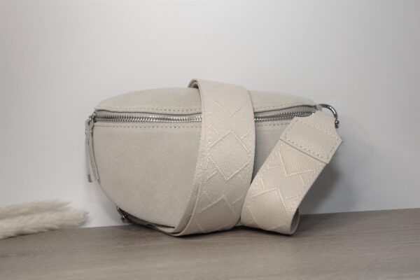 Bauchtasche Set Wildleder beige