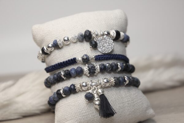 Armband Macrame Dumortierit – Bild 4